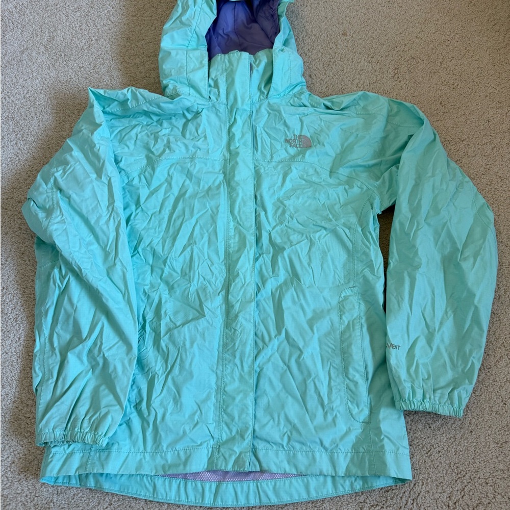 The North Face Kids Light Blue Raincoat